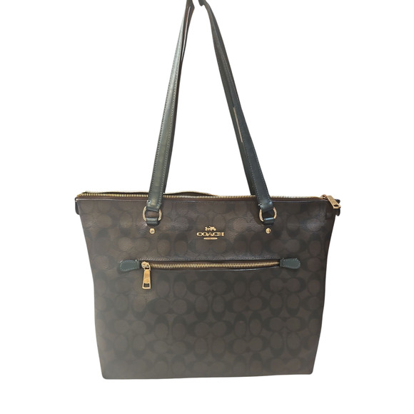 COACH Gallery Tote In Signature Canvas Top Zip 79609 with Wallet - Picture 6 of 16